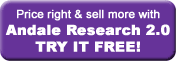 Price right & sell more with Andale Research 2.0 - TRY IT FREE!